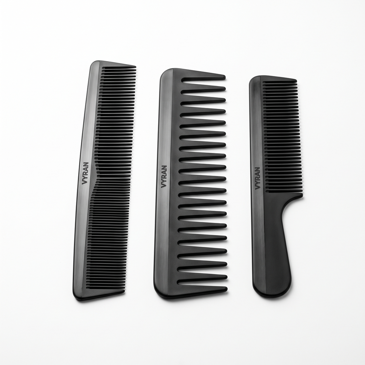 VYRAN Carbon-Kamm Set, 3-teilig — Produktansicht